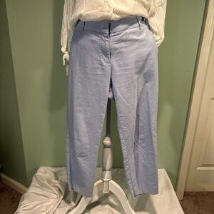 J Crew women’s Light Blue Cropped light cotton chino Pants size 12